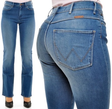 WRANGLER spodnie JEANS bootcut blue TINA _ W28 L32