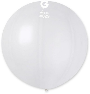 Balon GIGANT kula metaliczna biała 65 cm