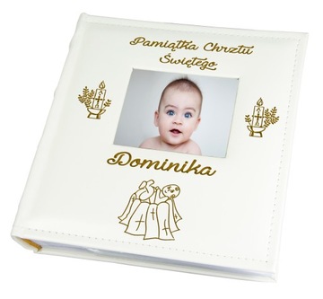 ALBUM NA ZDJĘCIA Z GRAWEREM NA CHRZEST DO CHRZTU PAMIĄTKA PREZENT