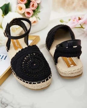 CZARNE ESPADRYLE DAMSKIE LOMI 38