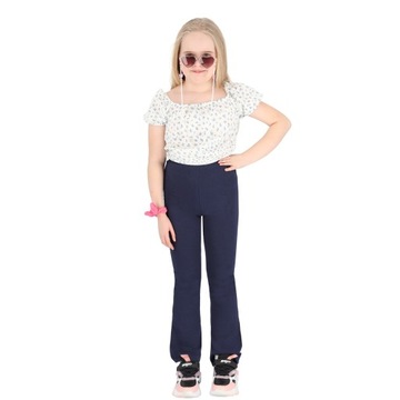 Брюки колокольчики девушки хлопковые спортивные костюмы 122