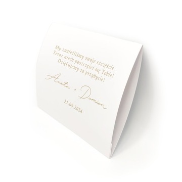 Koperta etui na zdrapki 100x80mm 20szt. PERSONALIZACJA WZORY Ślub WESELE
