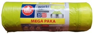 Worki Na Śmieci Zosia Samosia 60l 30szt Mega Paka