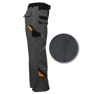 SPODNIE ROBOCZE MĘSKIE DO PASA MONTERSKIE OCHRONNE WZMACNIANE BOJÓWKI