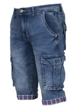 Krótkie spodnie męskie bojówki W:39 102 CM spodenki jeans