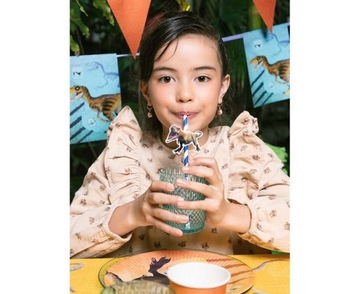 Бумажные пакеты с динозаврами для конфет попкорна 15,5 x 13 x 8 см