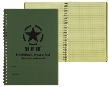 NOTES WODOODPORNY Notatnik Blok Meldunkowy Operacyjny POLIGON MFH 150x210mm