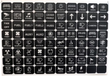 ПАНЕЛЬ УПРАВЛЕНИЯ 8 СВЕТОДИОДНЫХ ПЕРЕКЛЮЧАТЕЛЕЙ СИНИЙ СВЕТОДИОДНЫЙ ВНЕДОРОЖНЫЕ НАКЛЕЙКИ KPL