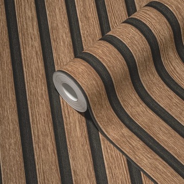 LAMELE- Ciemne DREWNO-tkanina- TAPETA 3D,flizelina