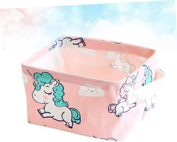 Коробка для макияжа Чехол с единорогом Настольный органайзер Водонепроницаемый розовый