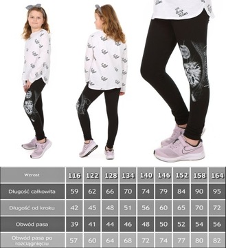 Legginsy getry KOT zip MIX KOLORÓW r.146 Prod.PL