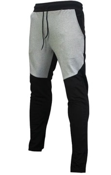 Komplet dresowy sportowy czarny szary bluza rozpinana spodnie dresowe r. M