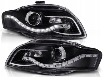 LAMPY PRZEDNIE AUDI A4 B7 04-08R DAYLIGHT LED BLACK EAGLE