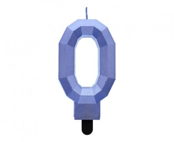 Номера свечей 8 Металлический темно -синий 7,6 см