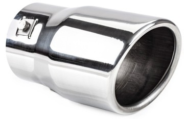 KOŃCÓWKA WYDECHU TŁUMIKA NAKŁADKA INOX DO AUTA NA WYDECH ZEWNĘTRZA 9 CM