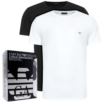 T-shirt męski EMPORIO ARMANI 2-PAK czarny i biały XL