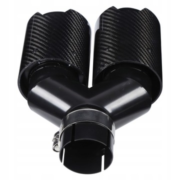 Наконечник глушителя, двойной, нержавеющая сталь, ЧЕРНЫЙ