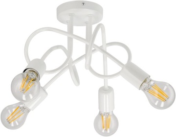 ПОТОЛОЧНЫЙ ПОДВЕСНОЙ СВЕТИЛЬНИК LOFT 4xE27 БЕЛЫЙ