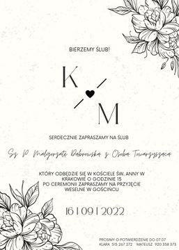 СВАДЕБНЫЕ ПРИГЛАШЕНИЯ МИНИМАЛИСТИЧНЫЕ БЕЛЫЕ ЦВЕТЫ