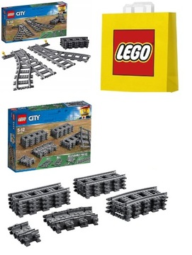 LEGO klocki City Tory / 60205 + 60238 Zwrotnice + torba prezentowa