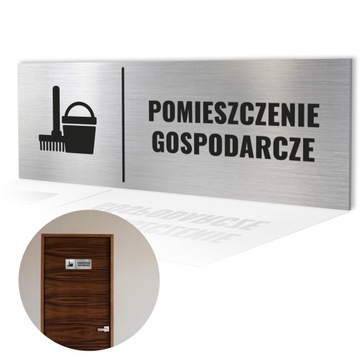 POMIESZCZENIE GOSPODARCZE TABLICZKA 20x7,5 DIBOND ODPORNA NA RDZĘ
