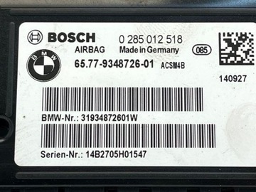 9348726 MODUL AIRBAG BMW 4 GRANÁT COUPE F36 430 D XDRIVE