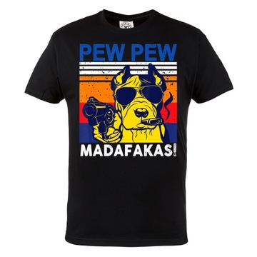 MĘSKA KOSZULKA PIES PEW PEW MADAFAKAS