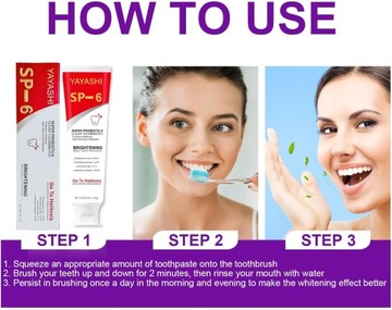 2 шт. Ультра отбеливающая зубная паста SP-6, отбеливающая зубная паста с пробиотиками SP-6