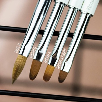 PB NAILS Круглая кисть для геля №4, короткая