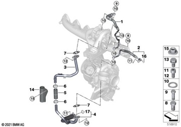 Возвратный маслопровод OE BMW G20 G30 40dX 8596251