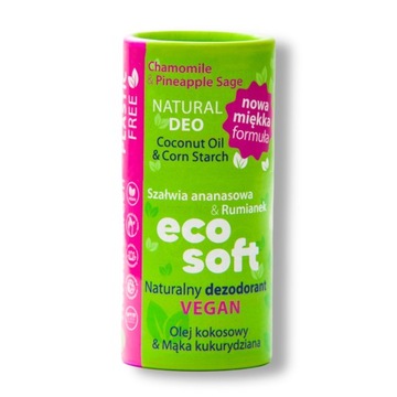 Дезодорант без алюминия ECOSOFT 100% натуральный состав - Шалфей и Ромашка