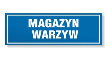 Naklejka samoprzylepna PCV - OPN-96 - MAGAZYN WARZYW