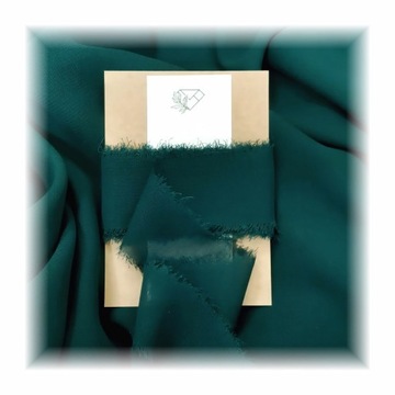 БУТЫЛОЧНО-ЗЕЛЕНАЯ Рваная шифоновая лента 2/148 ЭКО