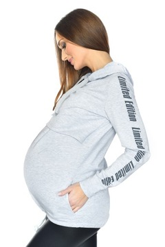 Bluza ciążowa i do karmienia M68 melanż L 