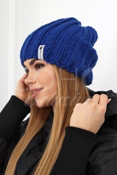 CZAPKA DAMSKA ZIMOWA NA ZIMĘ CIEPŁA WYGODNA GRUBA KOBIECA SPORTOWA KOL 2251