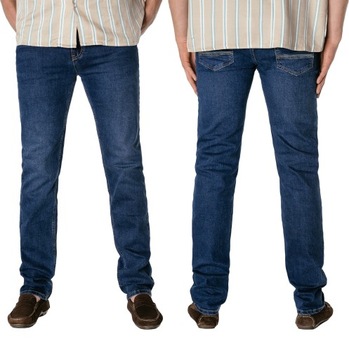 Długie Spodnie Jeansy Granatowe Dżinsowe Męskie Dżinsy Texasy 5621 W34 L34