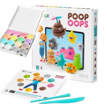 Пластичная масса Тесто для детей HEY CLAY Набор Poop Oops, Аппликация