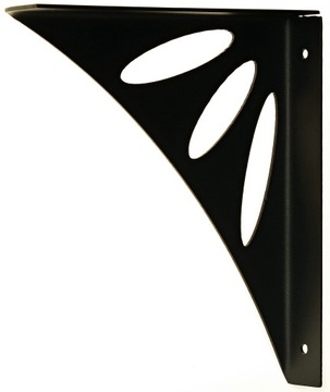 Кронштейн, монтажный уголок 200мм, черный, декоративный
