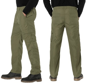 Spodnie Męskie Bojówki Trekkingowe Militarne Cargo z Kieszeniami 7301-3 XL