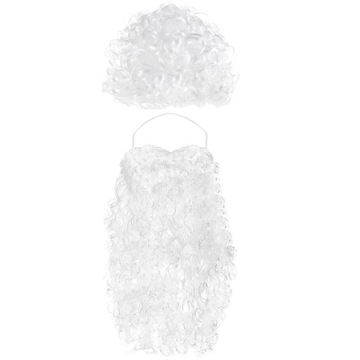 ГУСТАЯ БЕЛАЯ БОРОДА САНТЫ, ДЛИННАЯ 50 СМ.