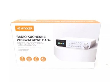 RADIO KUCHENNE PODSZAFKOWE DAB+ HYKKER FARBRYCZNE