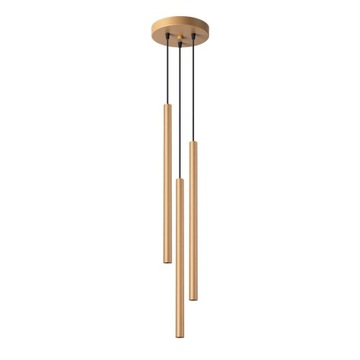 Lampa Wisząca PASTELO 3 złota 3 tuby SL.1172 SOLLUX