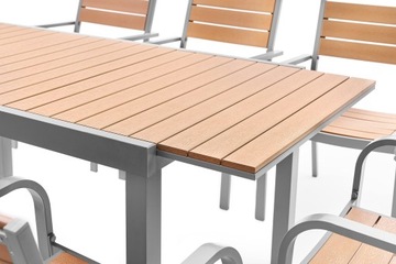 STÓŁ DREWNO POLYWOOD ROZKŁADANY TARAS 150cm 200cm