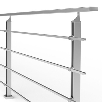 Balustrada aluminiowa 3 mb, nowoczesny wzór + CE