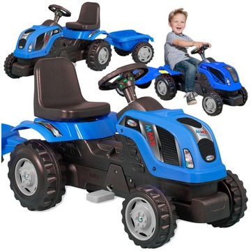 БОЛЬШОЙ ТРАКТОР С ПРИЦЕПОМ, регулировка педали для детей + БЕСПЛАТНО.