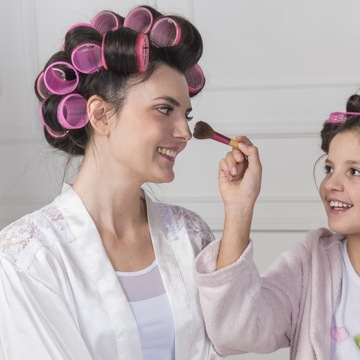 БУЛИЦЫ НА ВЕЛКРО, 6 ШТ. ДЛЯ ПОДЪЕМА ГУСТЫХ КУДРОВ, 3 РАЗМЕРА С РУЧКОЙ