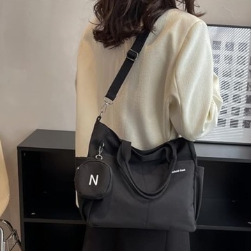 ШКОЛЬНАЯ СУМКА ЖЕНСКАЯ, МОЛОДЕЖНАЯ, ЧЕРНАЯ, СУМКА НА ПЛЕЧЕ, МОЛНИЯ, КОШЕЛЕК