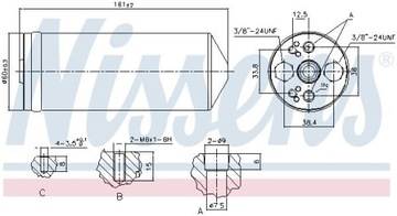 SUŠIČ KLIMATIZACE 95056 NISSENS FORD NISSAN