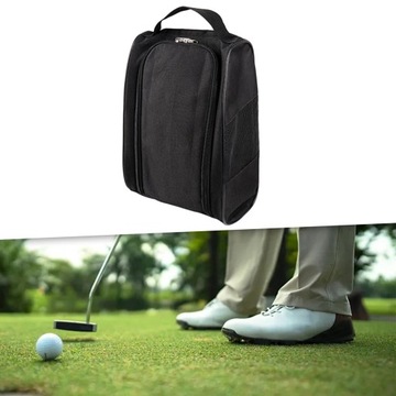 Сумка для обуви для гольфа Прочная сумка для обуви большой вместимости для оборудования для гольфа, черная