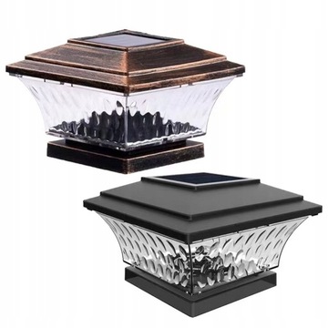 2x LAMPA SOLARNA LED OGRODOWA na kolumny tarasowe
